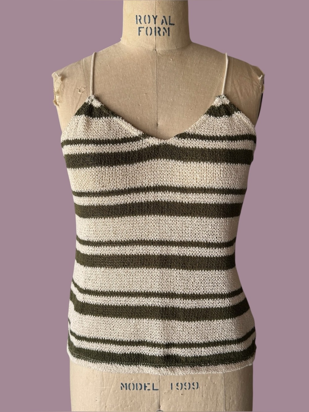 MNG Casual by Mango Striped Knit Tank Top